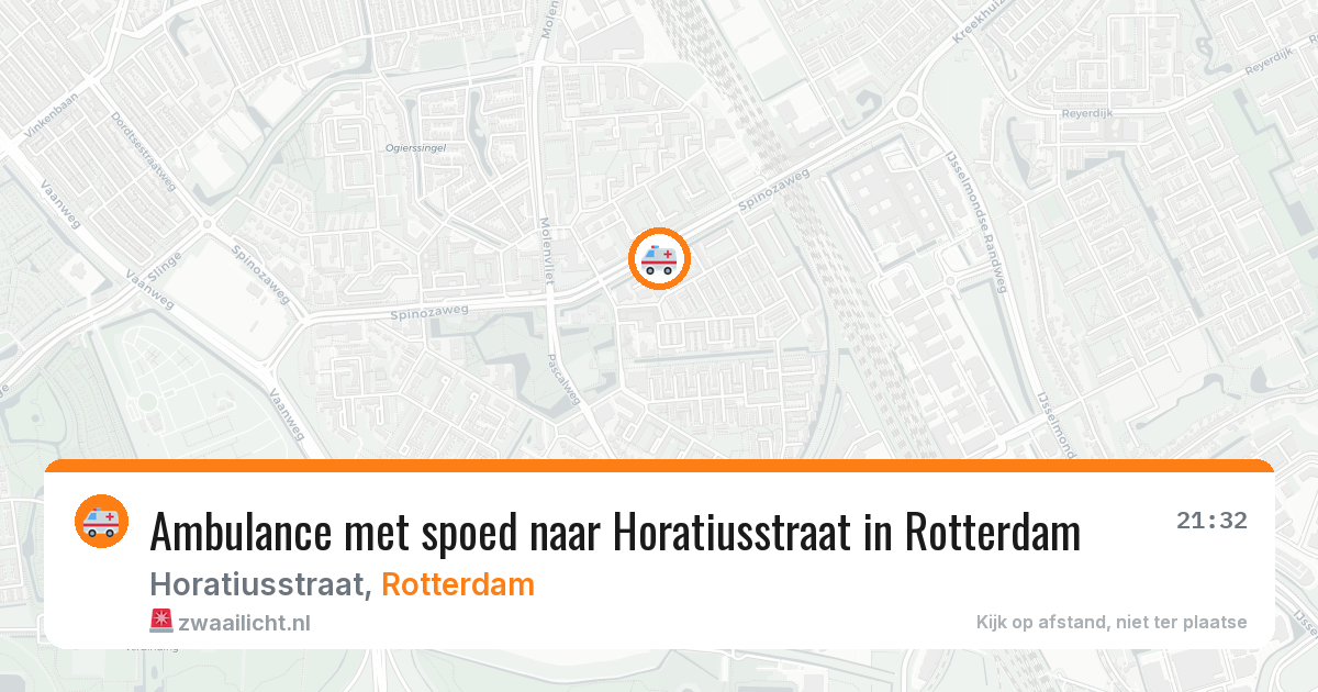 Ambulance met spoed naar Horatiusstraat in Rotterdam — 25 jun 2026