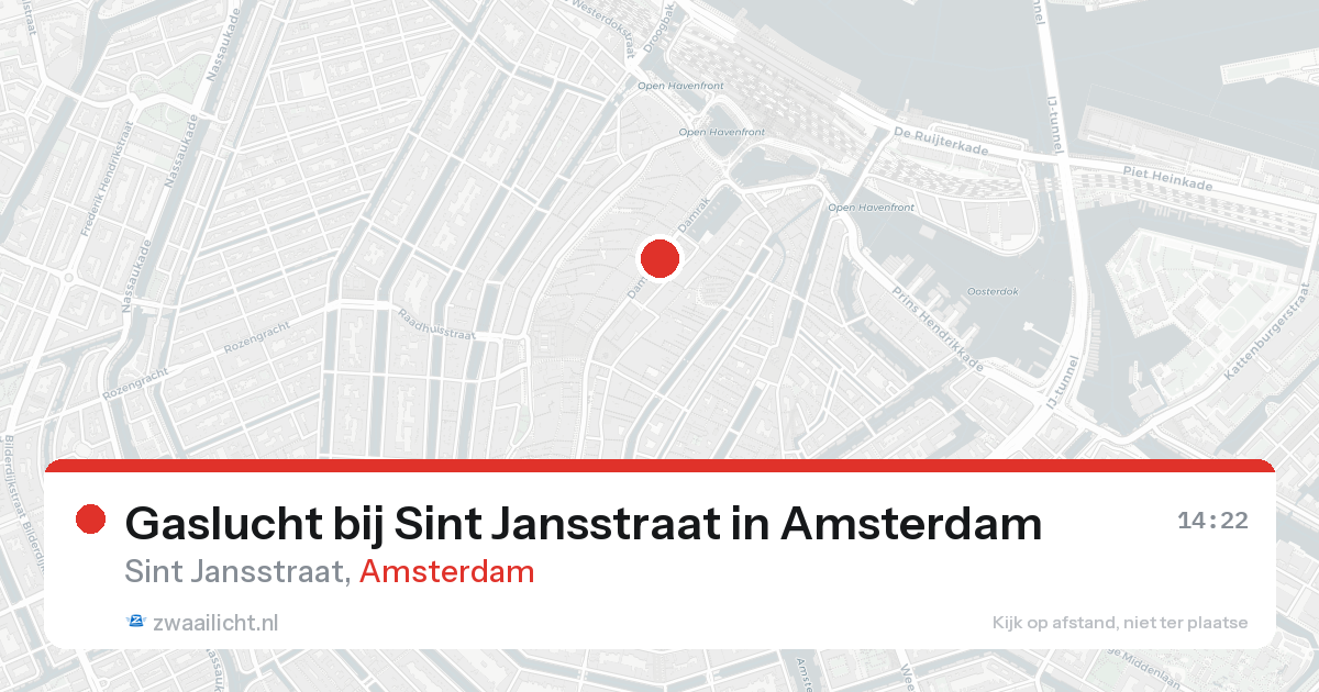 Gaslucht bij Sint Jansstraat in Amsterdam — 31 jan 2026