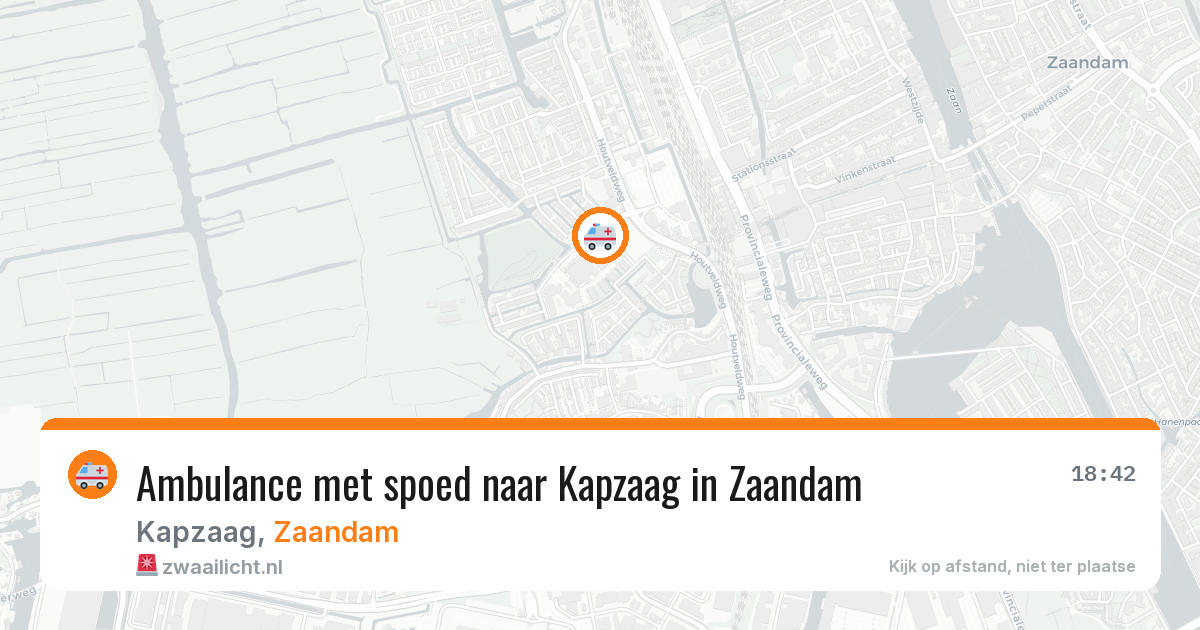 Ambulance met spoed naar Kapzaag in Zaandam — 11 mrt 2026