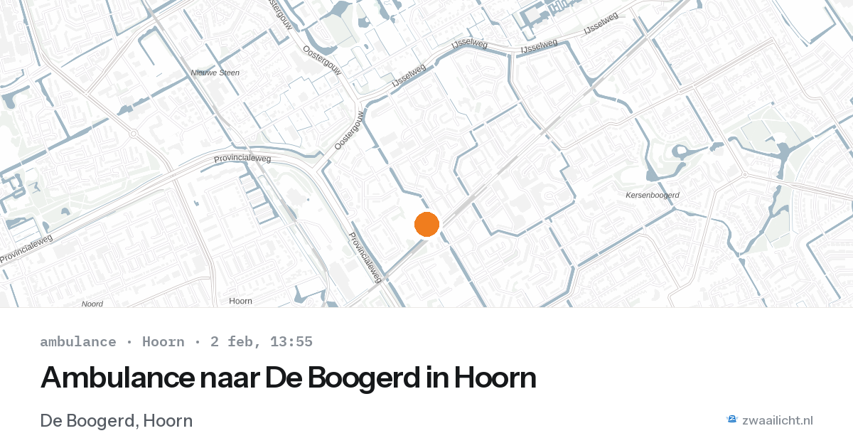Ambulance naar De Boogerd in Hoorn — 2 feb 2026