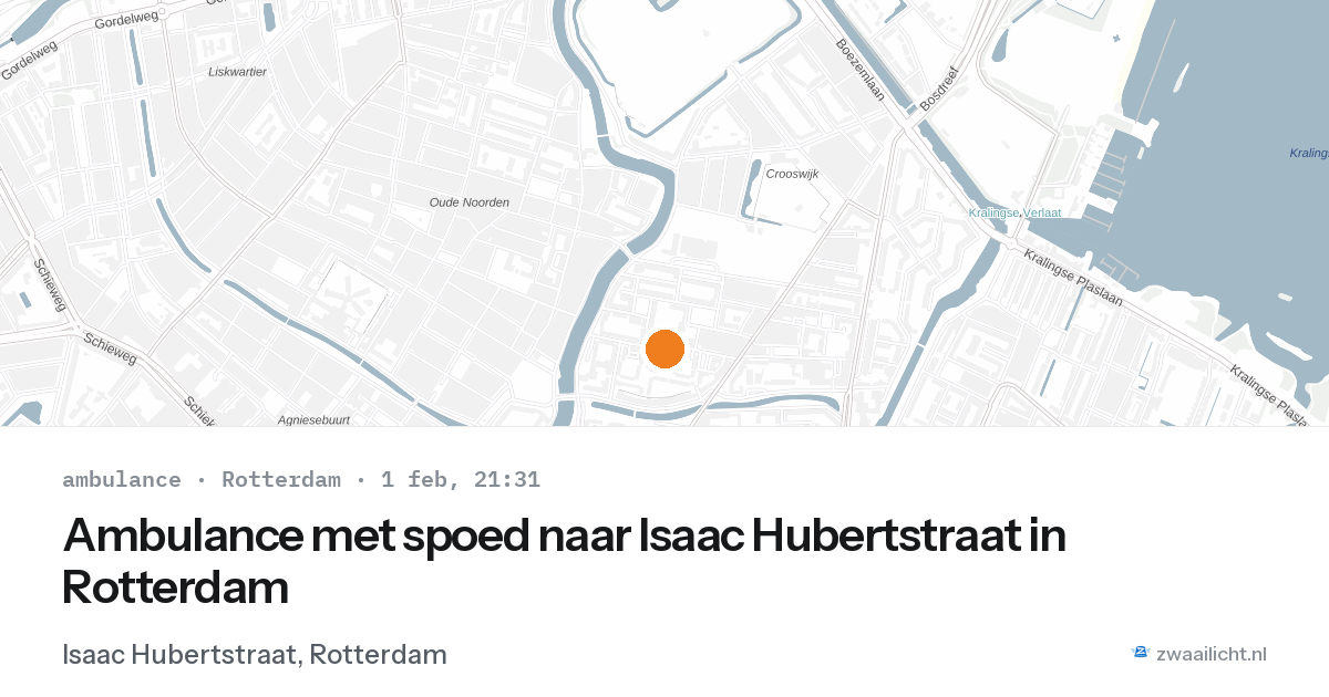 Ambulance met spoed naar Isaac Hubertstraat in Rotterdam — 1 feb 2026