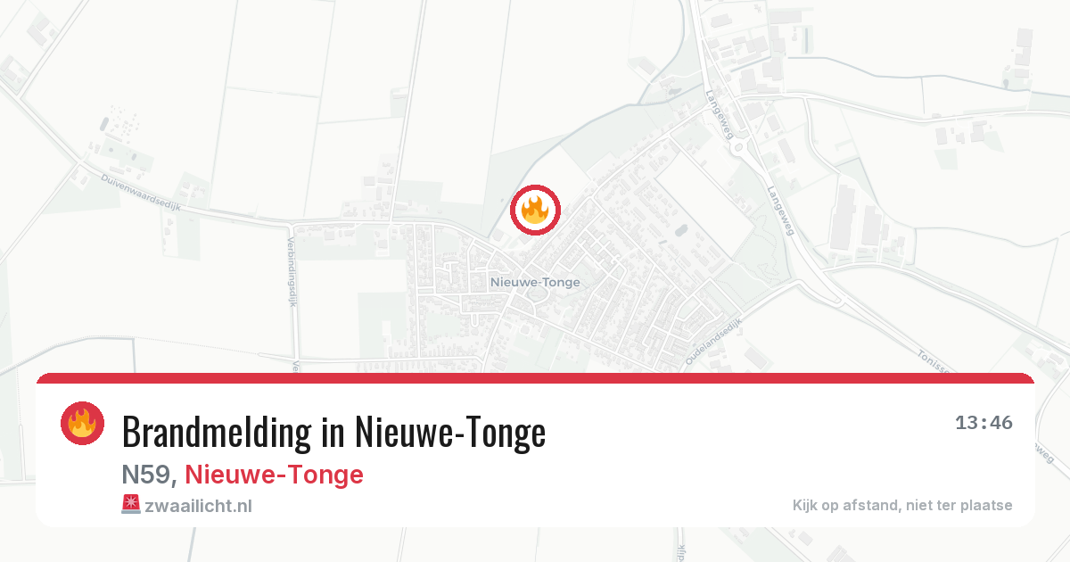 Brandmelding in Nieuwe-Tonge — 17 mrt 2026