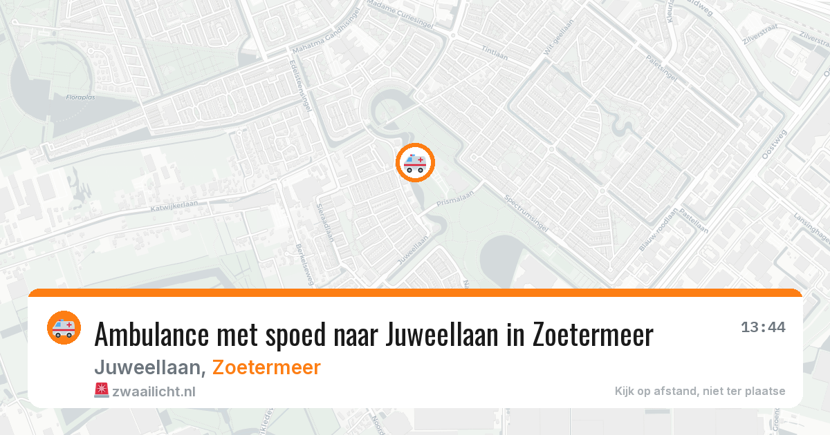 Ambulance met spoed naar Juweellaan in Zoetermeer — 3 apr 2026