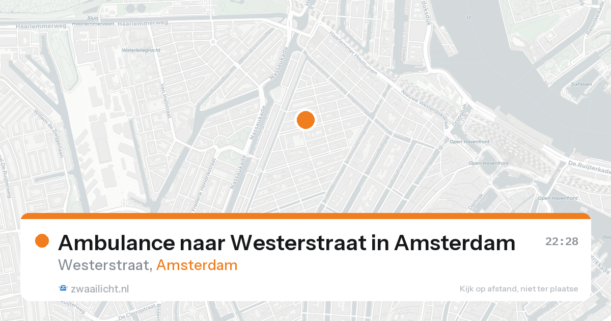 Ambulance naar Westerstraat in Amsterdam — 17 aug 2026