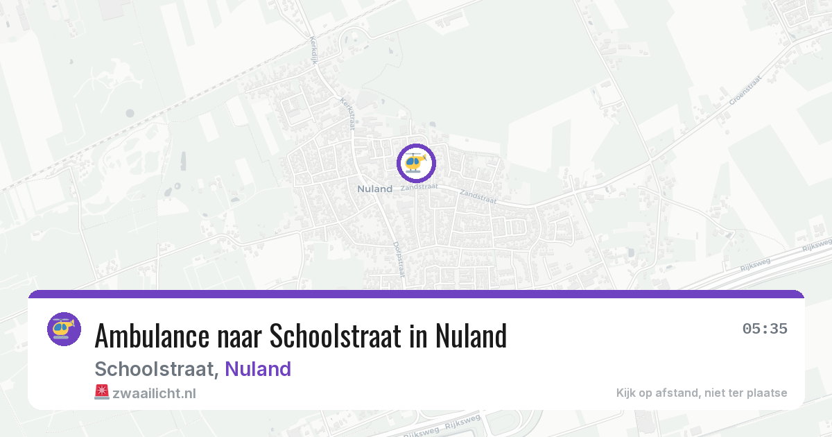 Ambulance naar Schoolstraat in Nuland — 14 jun 2026