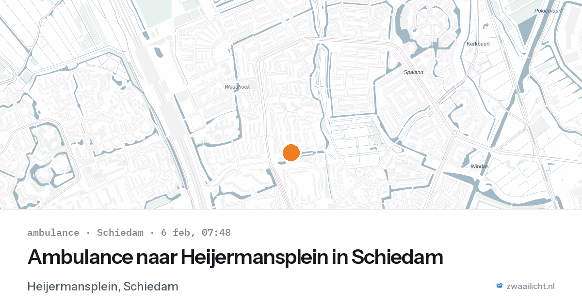 Ambulance naar Heijermansplein in Schiedam — 6 feb 2026