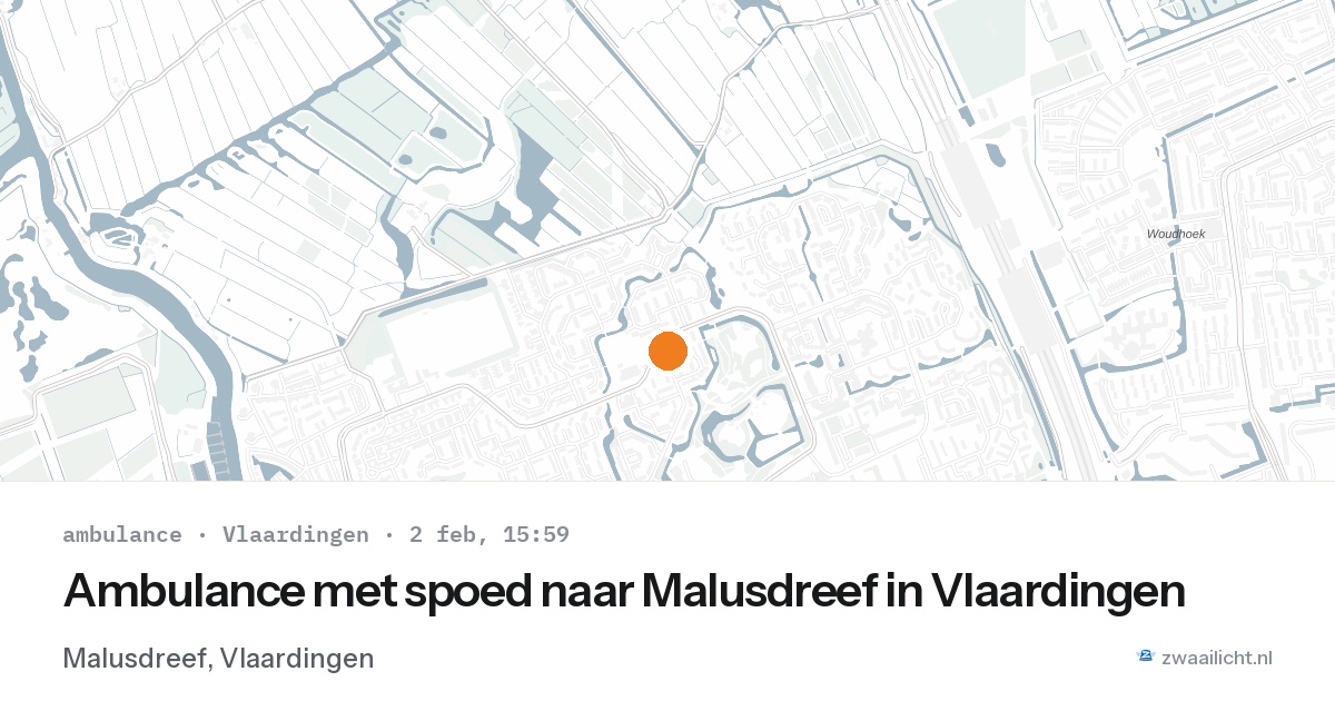Ambulance met spoed naar Malusdreef in Vlaardingen — 2 feb 2026