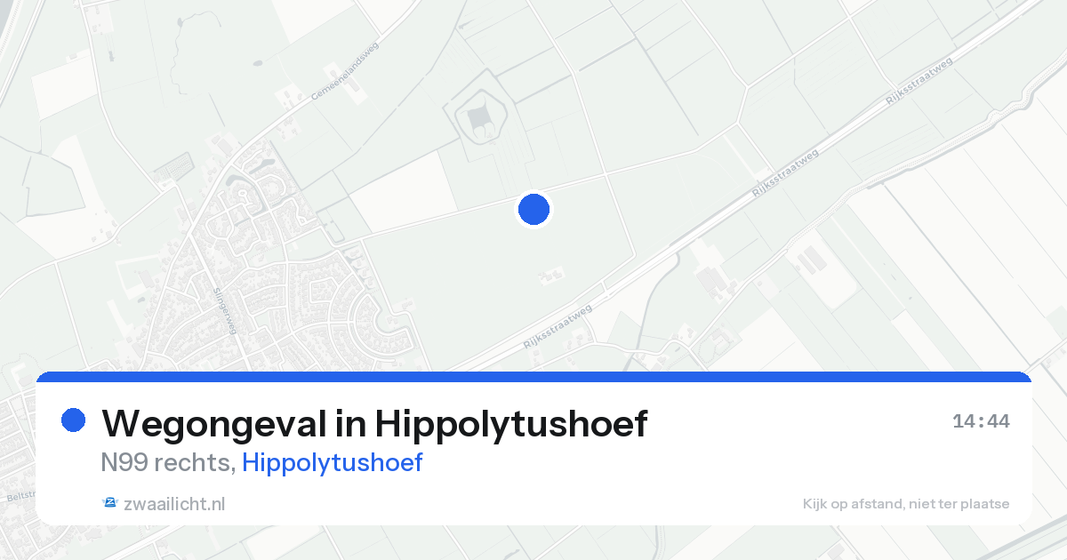 Wegongeval in Hippolytushoef — 15 aug 2026