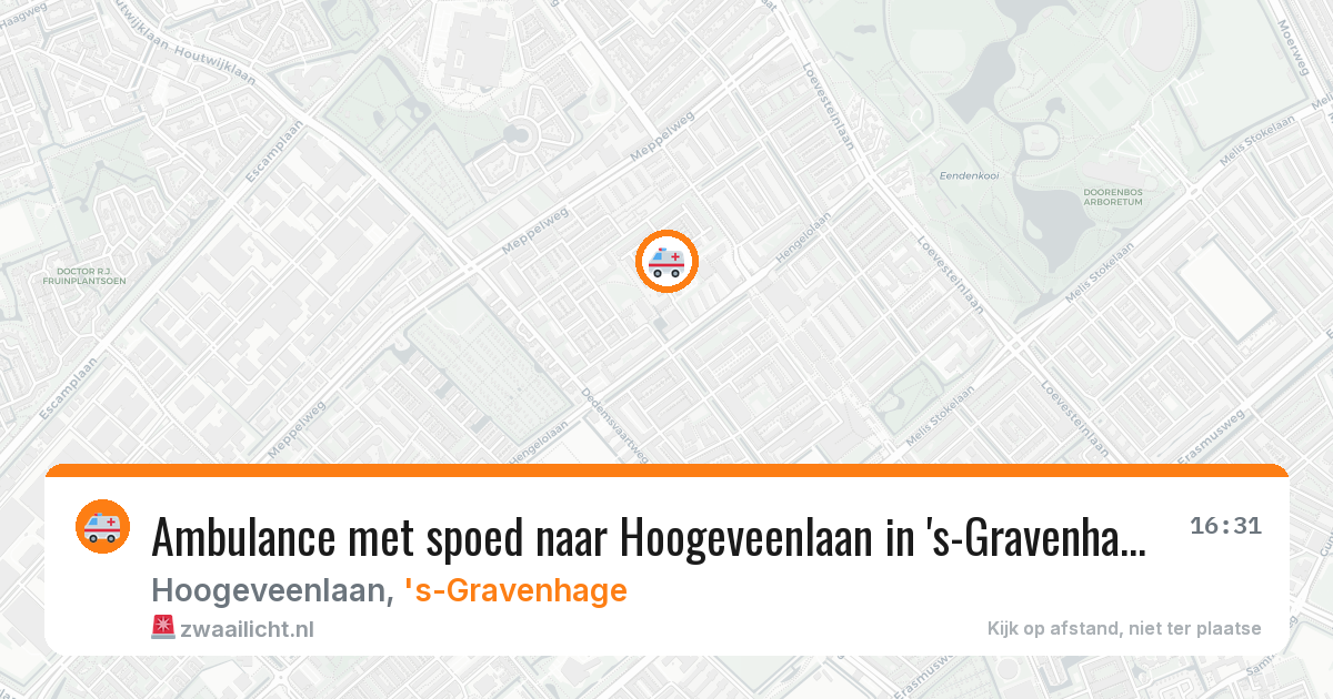 Ambulance met spoed naar Hoogeveenlaan in 's-Gravenhage — 23 mrt 2026