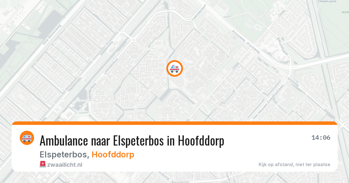 Ambulance naar Elspeterbos in Hoofddorp — 20 jun 2026