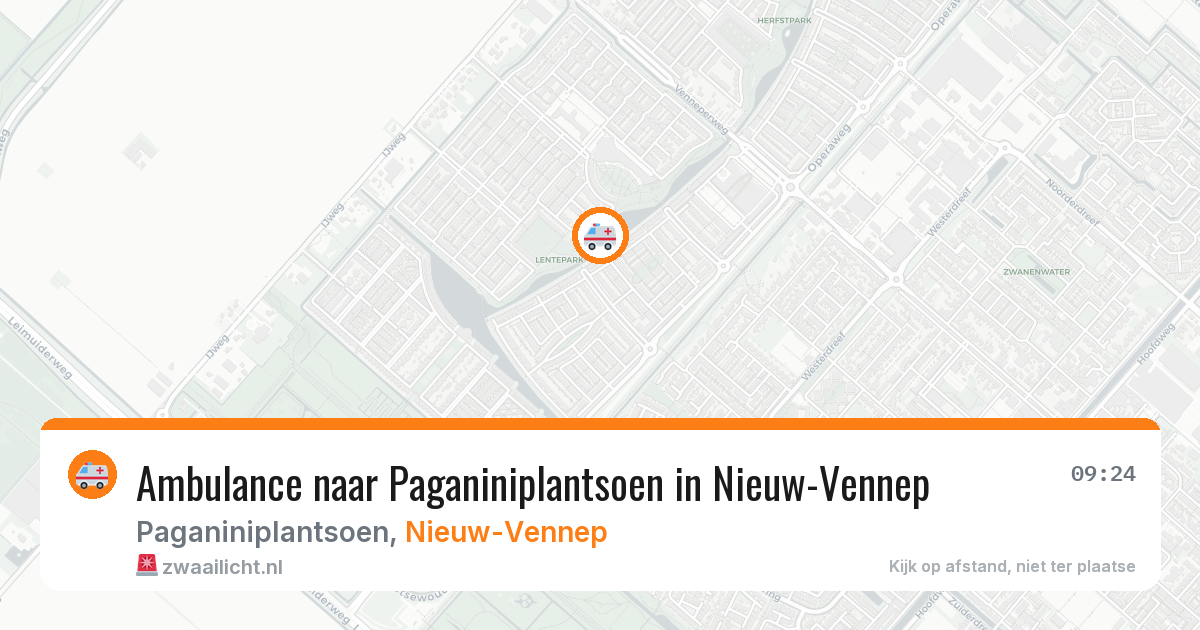 Ambulance naar Paganiniplantsoen in Nieuw-Vennep — 10 jul 2026