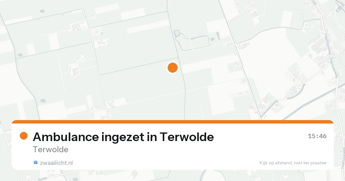 Ambulance ingezet in Terwolde — 15 aug 2026