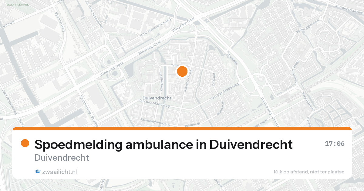 Spoedmelding ambulance in Duivendrecht — 23 aug 2026