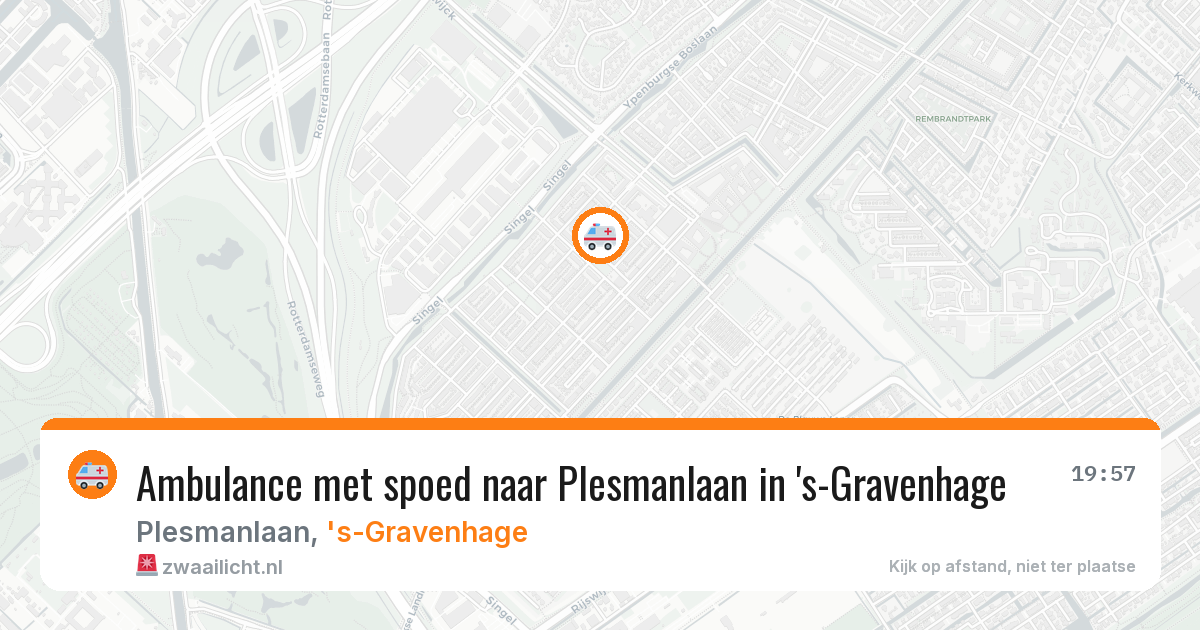 Ambulance met spoed naar Plesmanlaan in 's-Gravenhage — 4 jul 2026