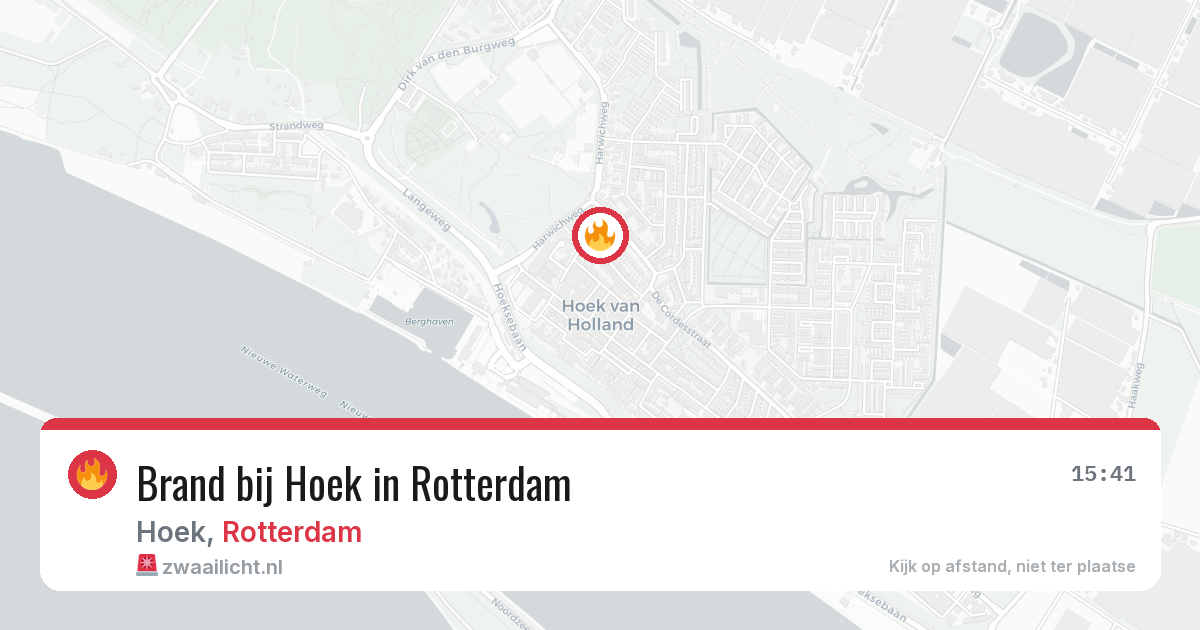 Brand bij Hoek in Rotterdam — 9 aug 2026