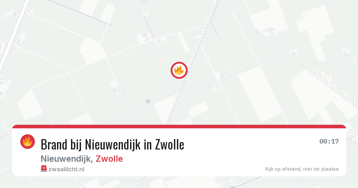 Brand bij Nieuwendijk in Zwolle — 19 jun 2026
