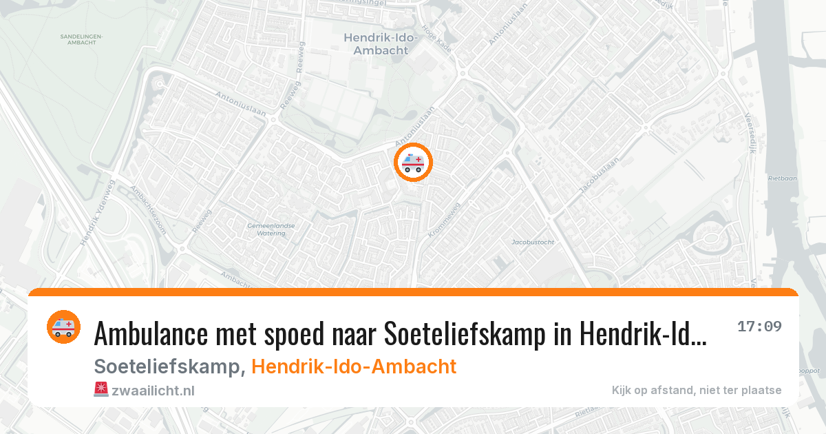 Ambulance met spoed naar Soeteliefskamp in Hendrik-Ido-Ambacht — 22 apr 2026