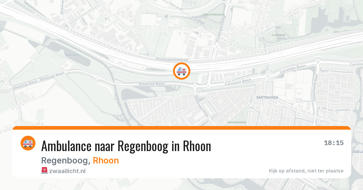 Ambulance naar Regenboog in Rhoon — 11 mei 2026