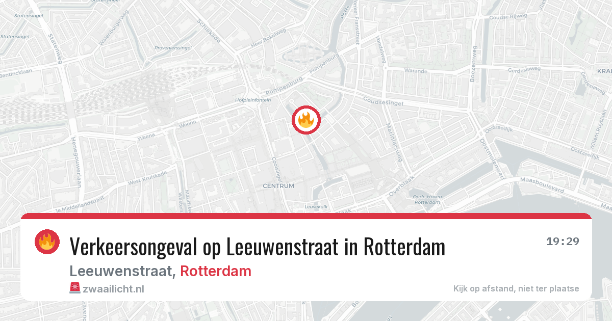 Verkeersongeval op Leeuwenstraat in Rotterdam — 11 apr 2026