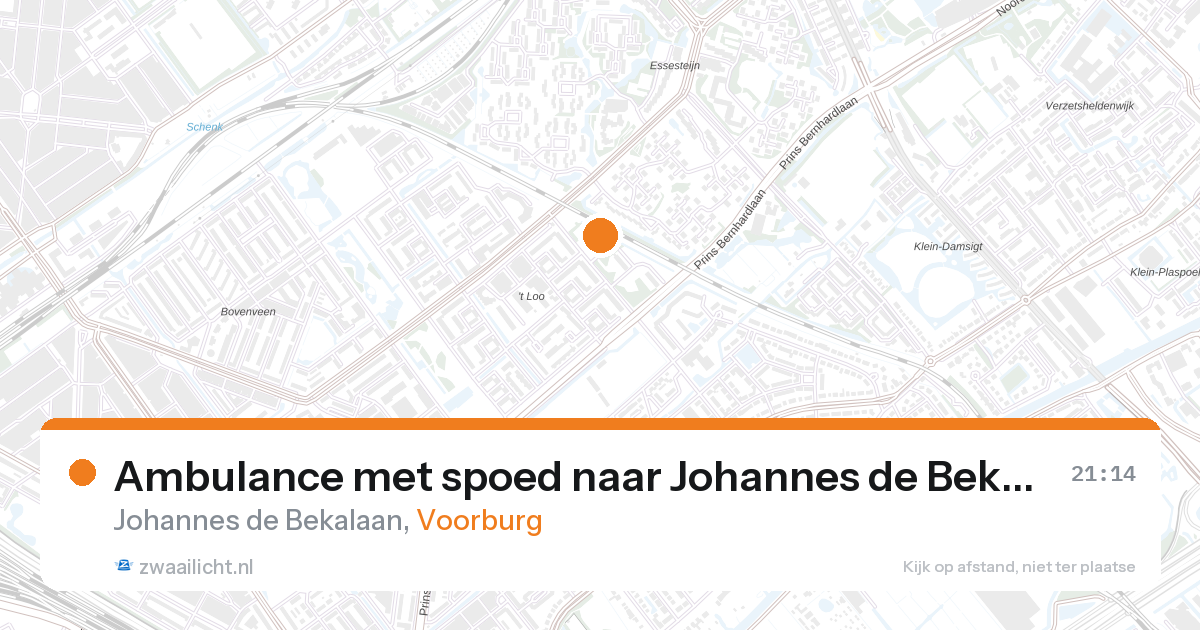 Ambulance met spoed naar Johannes de Bekalaan in Voorburg — 27 aug 2026
