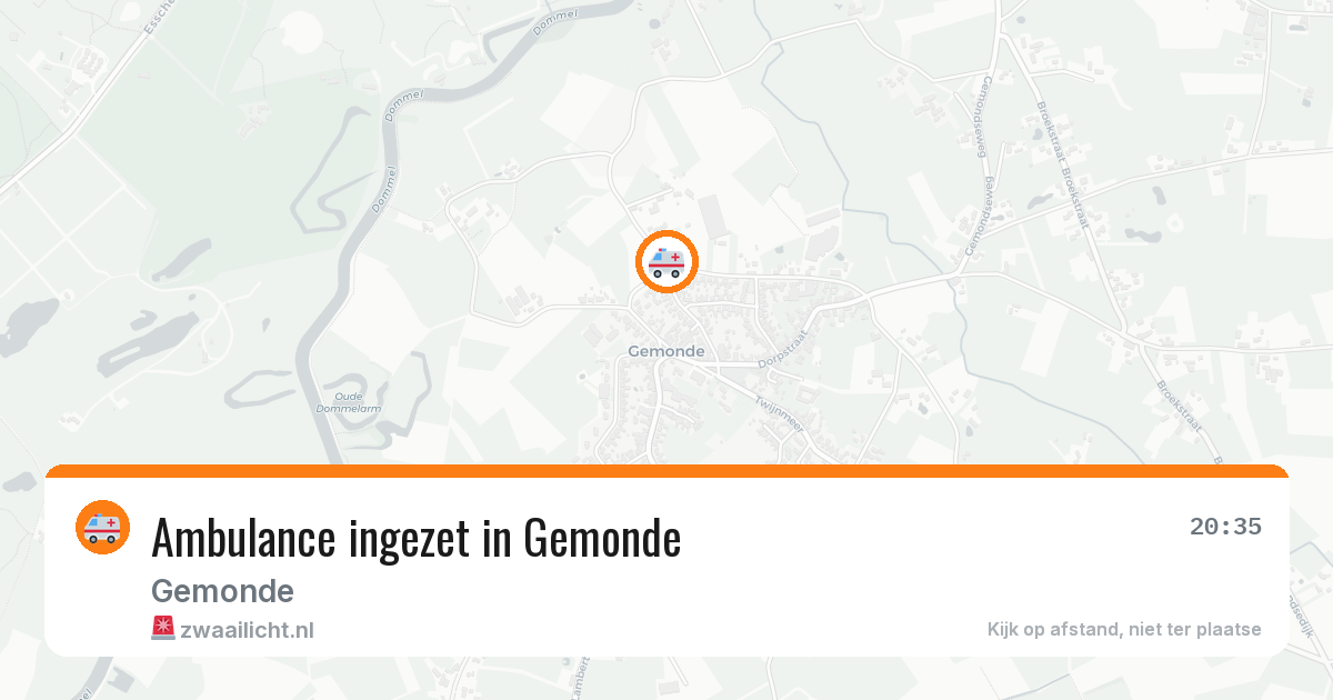 Ambulance ingezet in Gemonde — 24 mei 2026