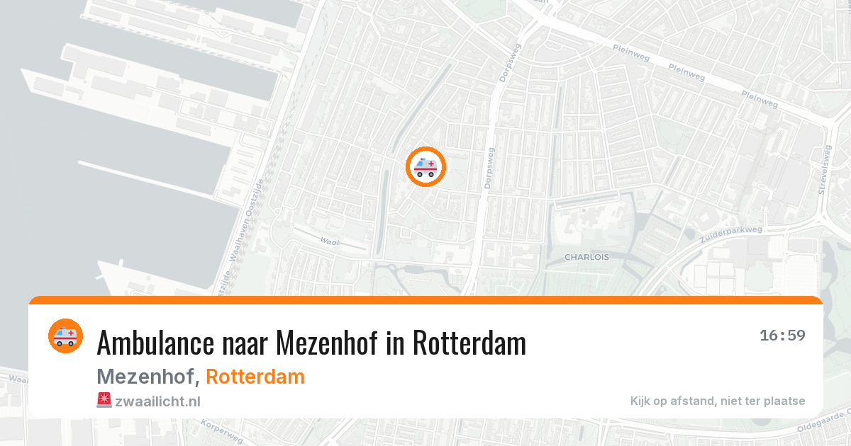 Ambulance naar Mezenhof in Rotterdam — 10 aug 2026