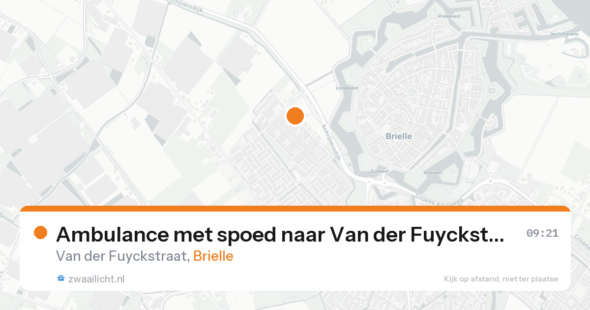 Ambulance met spoed naar Van der Fuyckstraat in Brielle — 15 jul 2026