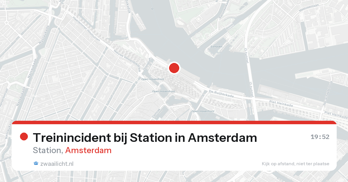 Treinincident bij Station in Amsterdam — 15 aug 2026