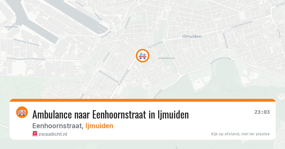 Ambulance naar Eenhoornstraat in Ijmuiden — 10 jun 2026