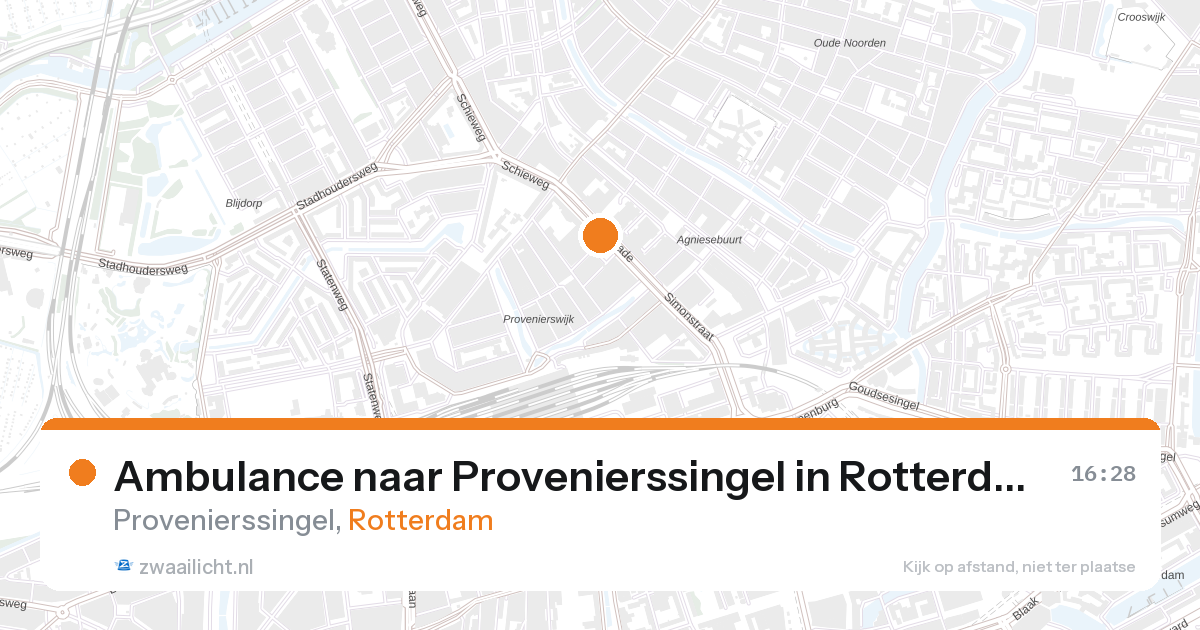 Ambulance naar Provenierssingel in Rotterdam — 27 aug 2026
