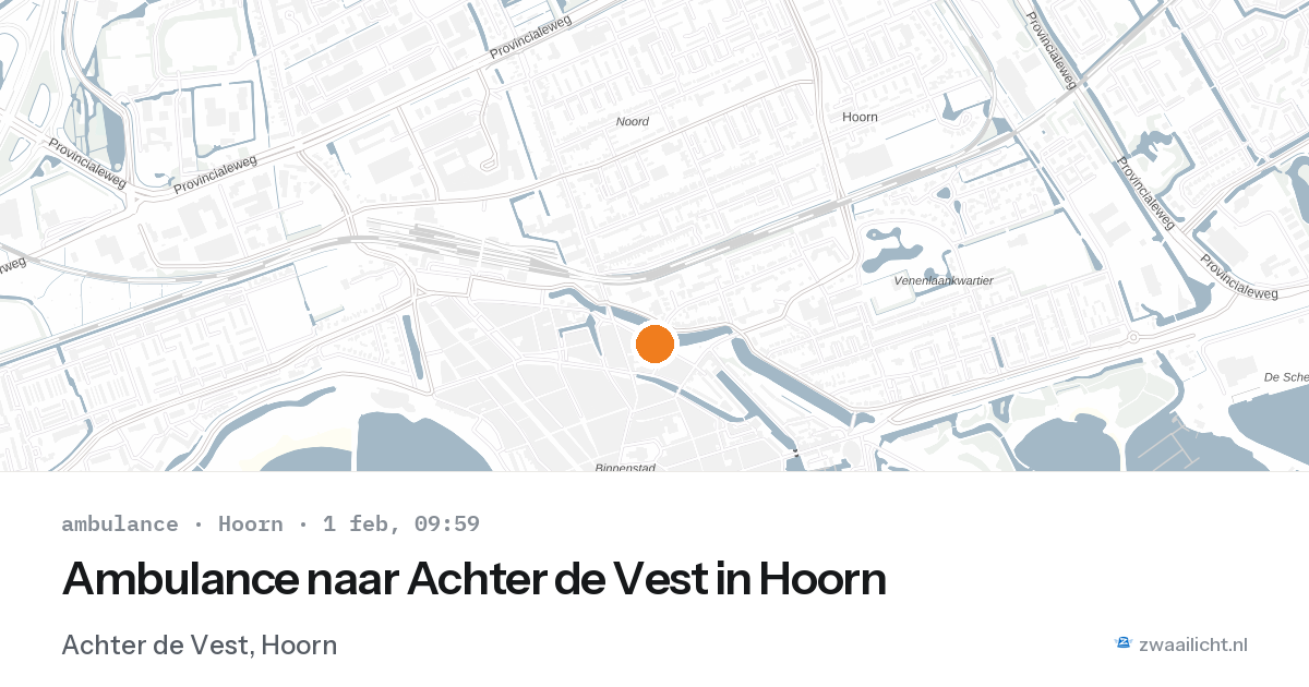 Ambulance naar Achter de Vest in Hoorn — 1 feb 2026