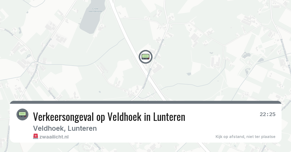 Verkeersongeval op Veldhoek in Lunteren — 27 apr 2026