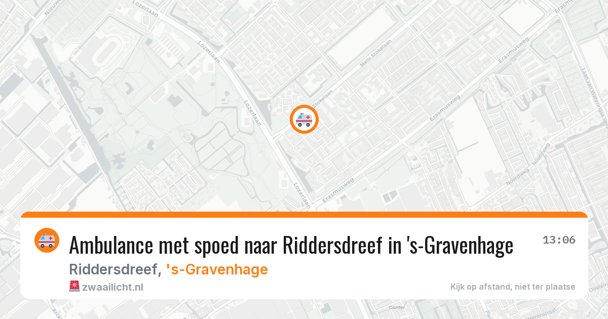 Ambulance met spoed naar Riddersdreef in 's-Gravenhage — 17 jul 2026