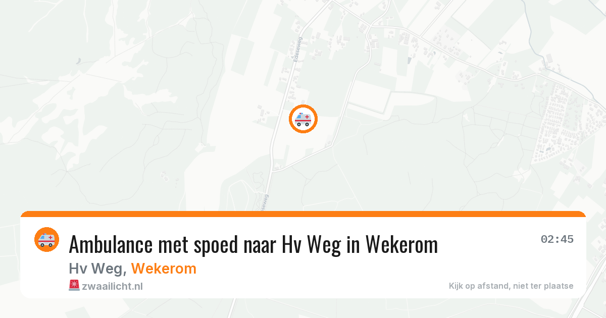 Ambulance met spoed naar Hv Weg in Wekerom — 5 apr 2026