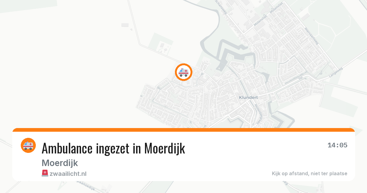 Ambulance ingezet in Moerdijk — 23 apr 2026