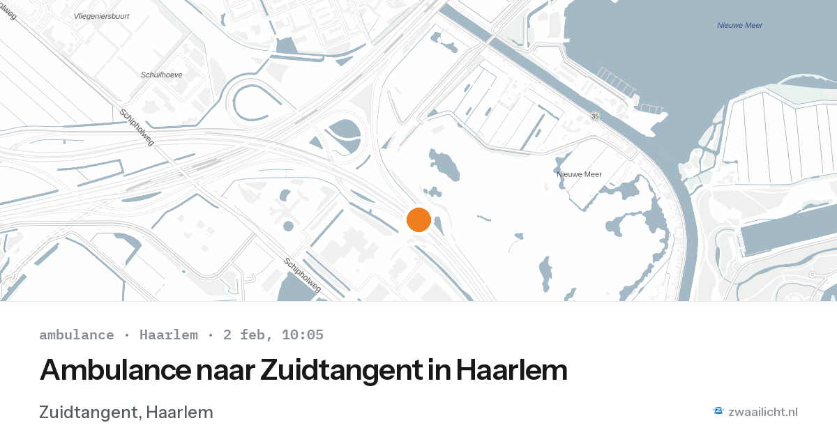 Ambulance naar Zuidtangent in Haarlem — 2 feb 2026