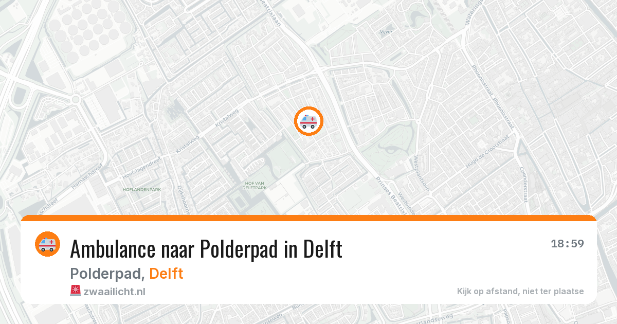 Ambulance naar Polderpad in Delft — 29 mei 2026