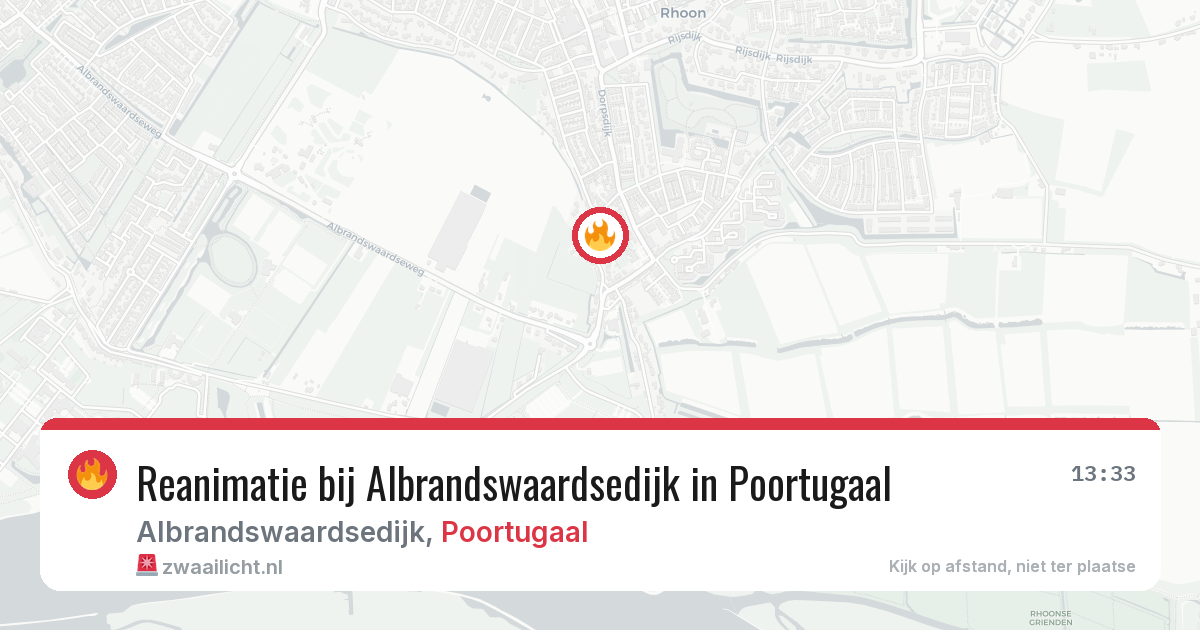 Reanimatie bij Albrandswaardsedijk in Poortugaal — 26 mrt 2026
