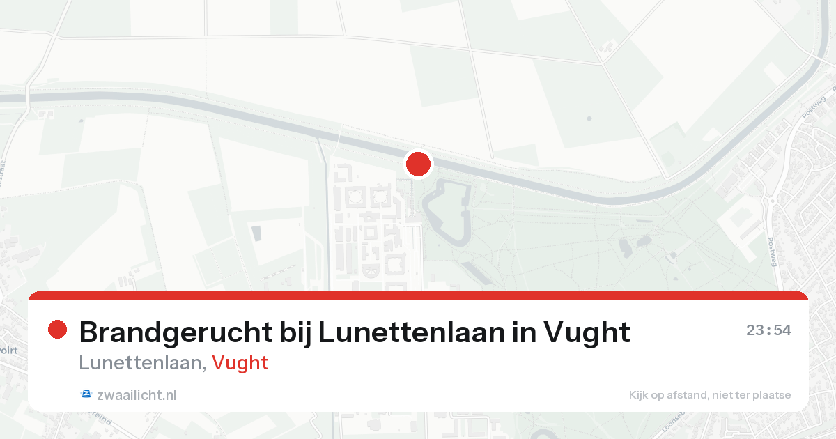 Brandgerucht bij Lunettenlaan in Vught — 14 mei 2026