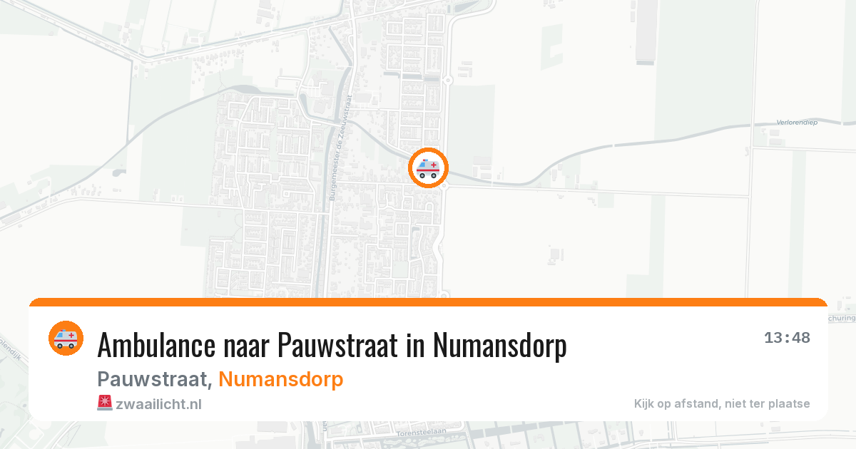 Ambulance naar Pauwstraat in Numansdorp — 24 mrt 2026