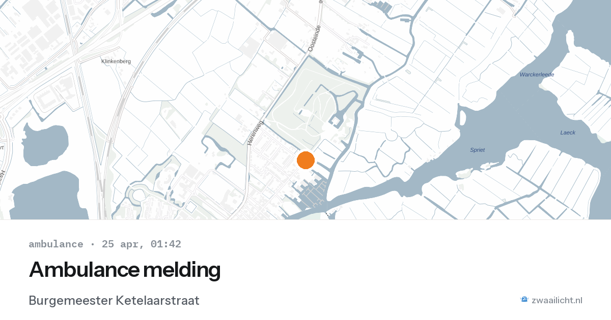 Ambulance melding — 24 apr 2026