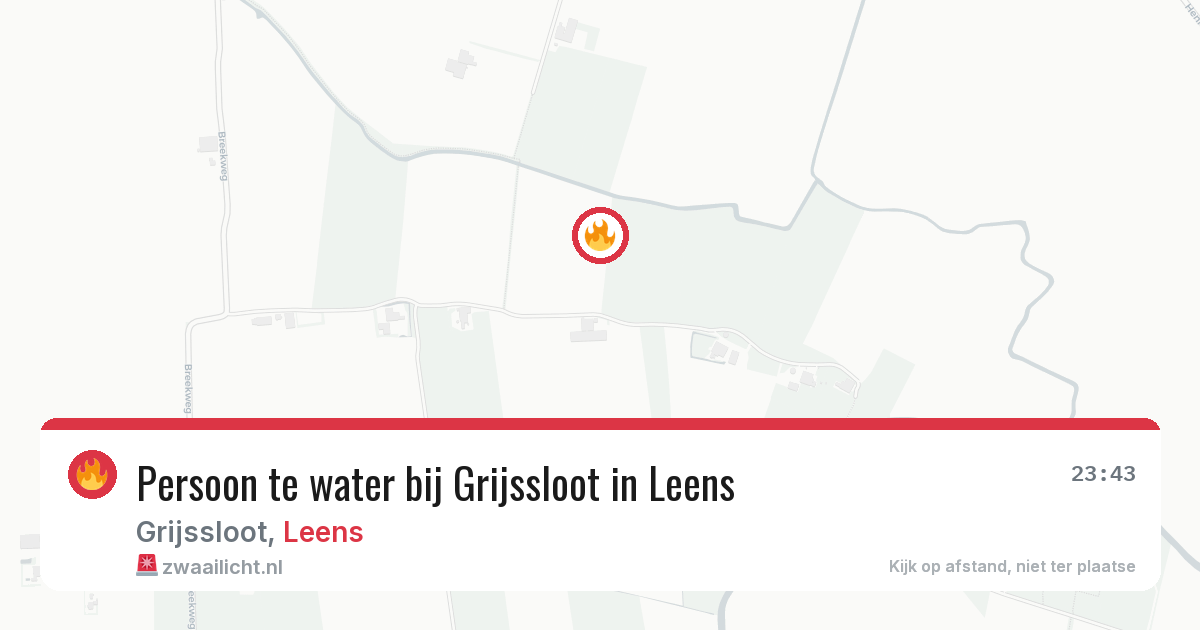 Persoon te water bij Grijssloot in Leens — 29 jan 2026