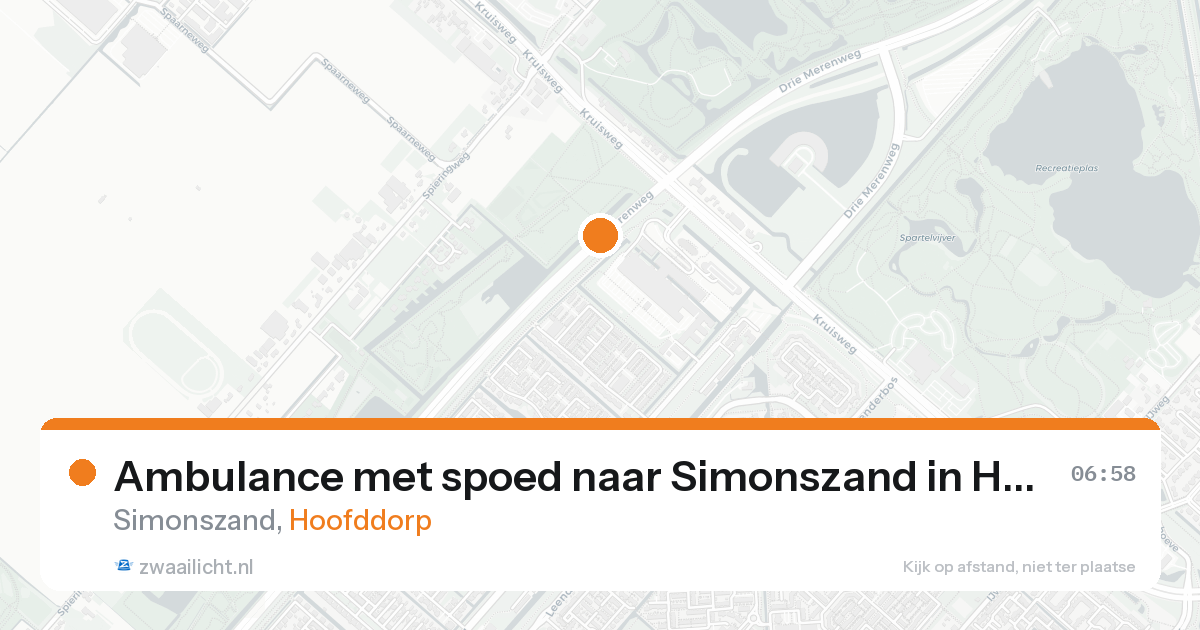 Ambulance met spoed naar Simonszand in Hoofddorp — 2 jun 2026