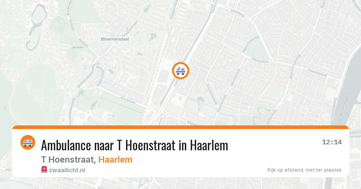 Ambulance naar T Hoenstraat in Haarlem — 1 jul 2026