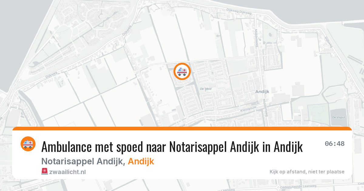 Ambulance met spoed naar Notarisappel Andijk in Andijk — 7 aug 2026