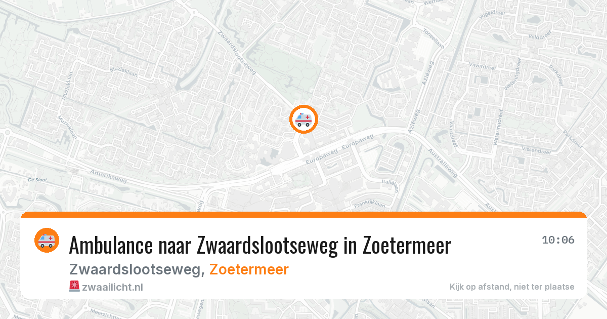 Ambulance naar Zwaardslootseweg in Zoetermeer — 7 apr 2026