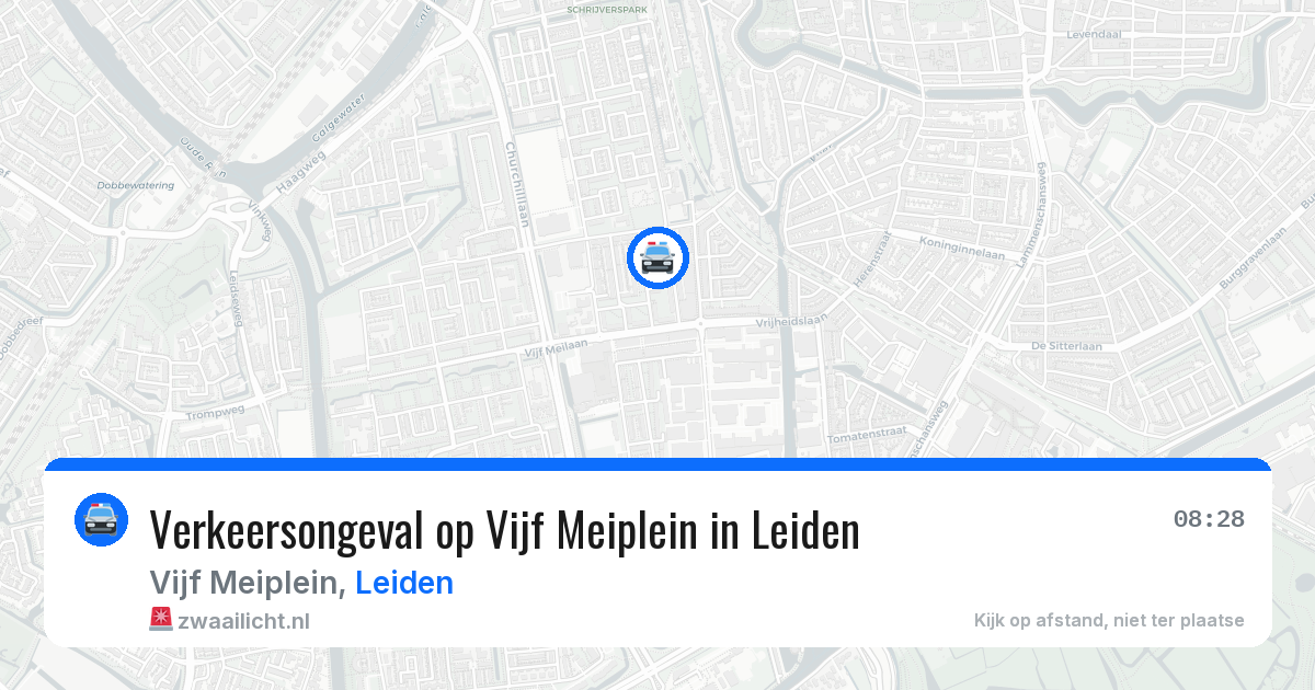 Verkeersongeval op Vijf Meiplein in Leiden — 24 mrt 2026