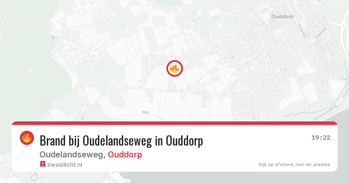 Brand bij Oudelandseweg in Ouddorp — 5 aug 2026