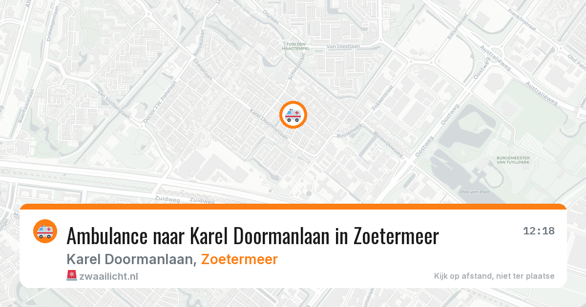 Ambulance naar Karel Doormanlaan in Zoetermeer — 12 mei 2026
