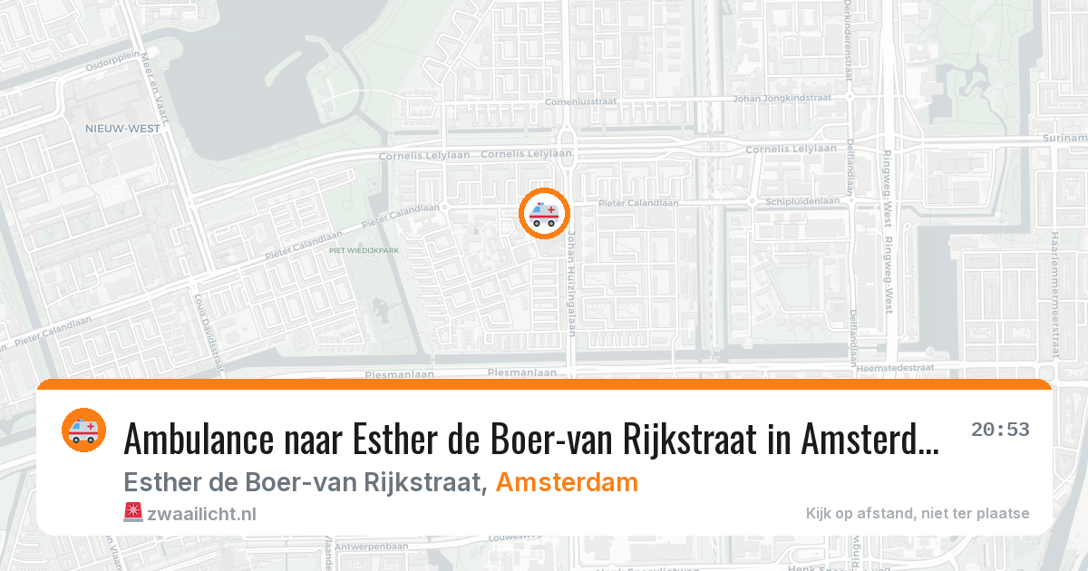 Ambulance naar Esther de Boer-van Rijkstraat in Amsterdam — 12 feb 2026